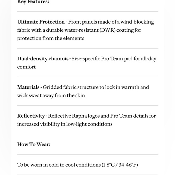 Rapha Men’s Pro Team Winter Tights With Pad - Picture 16 of 16